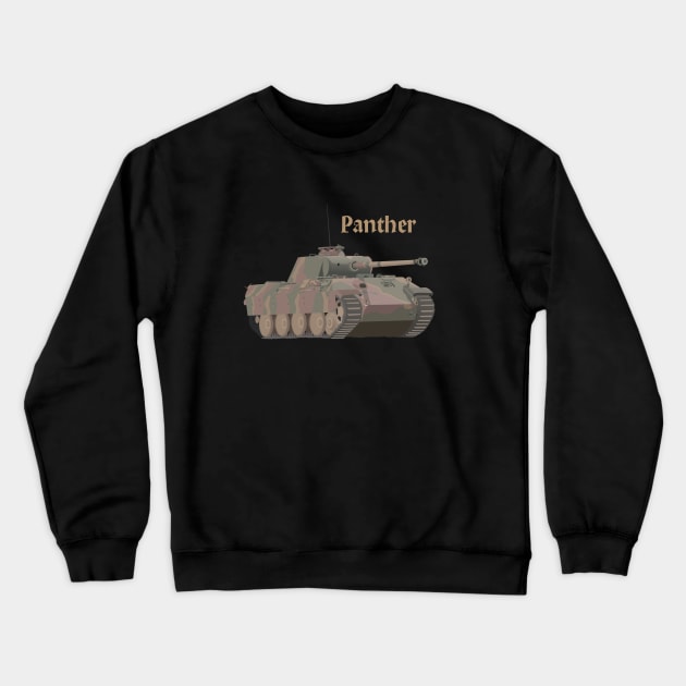 Panther German WW2 Battle Tank Crewneck Sweatshirt by NorseTech